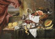 Laurens Craen Still Life with Imaginary View oil